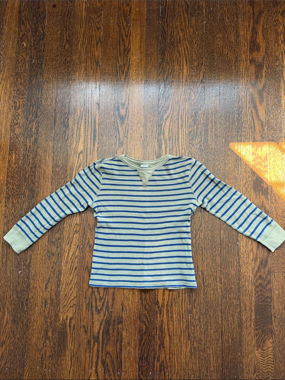 Hanna Andersson Striped Thermal - olive/navy